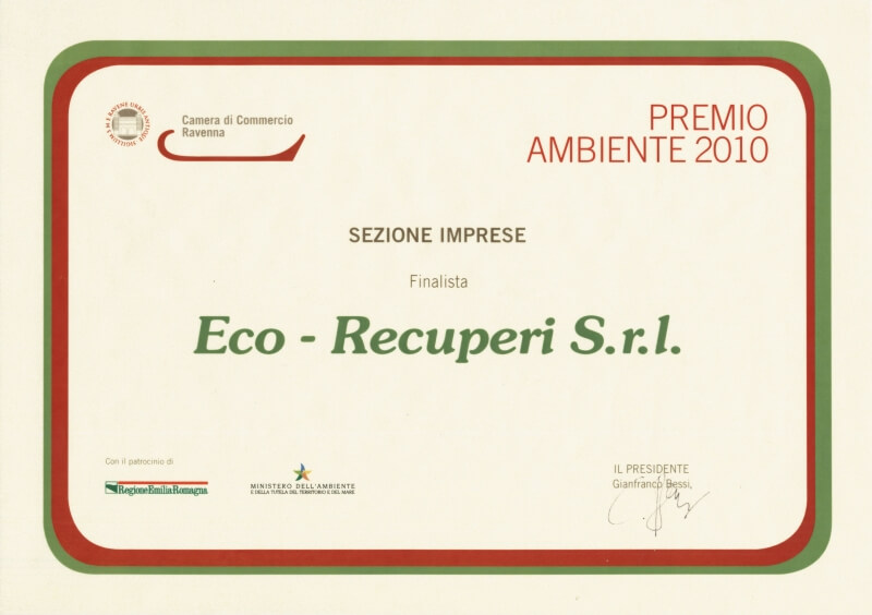 Premi e riconoscimenti di eco-recuperi 4